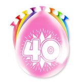 Ballonnen 40 jaar party 30cm 8st